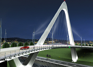 Vehicular Bridge At Puteri Harbour, Nusajaya,  Johor Bahru, Johor Darul Takzim